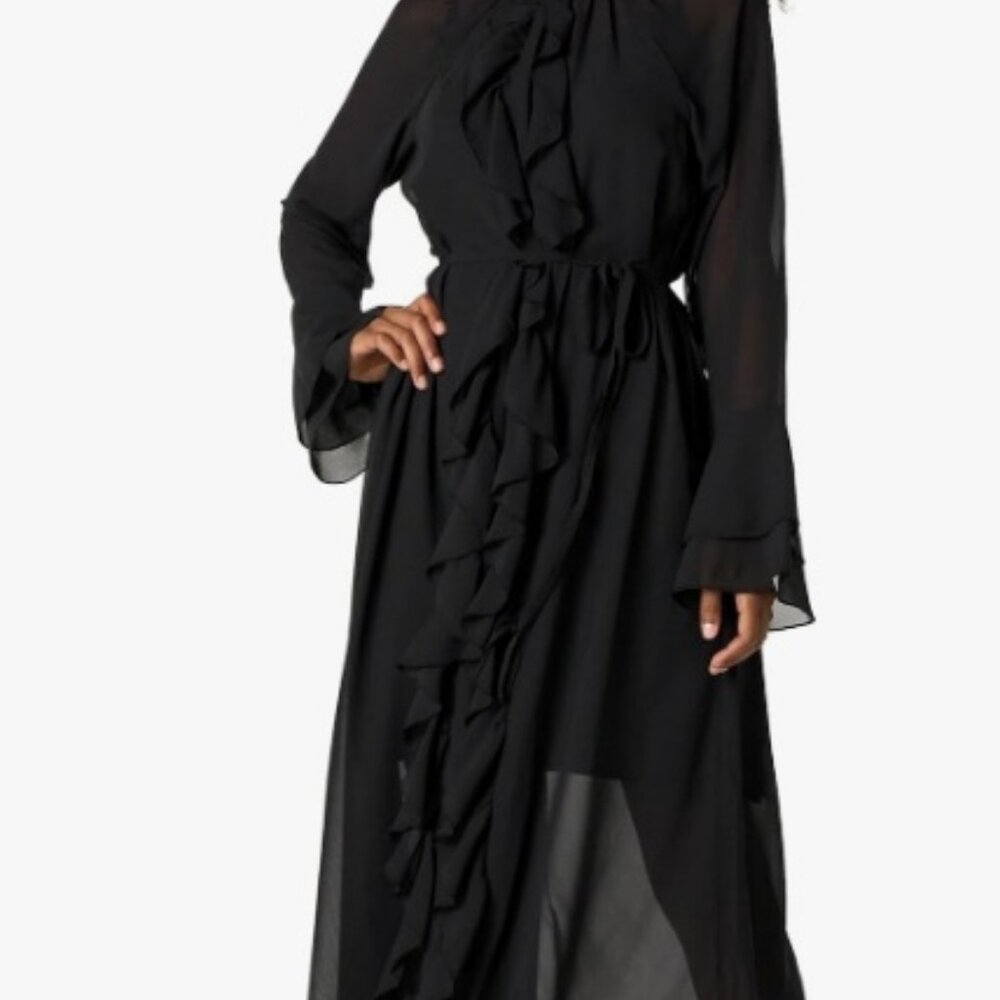 The Drop Elegant Black Ruffled Dress Size 5X (32-34)